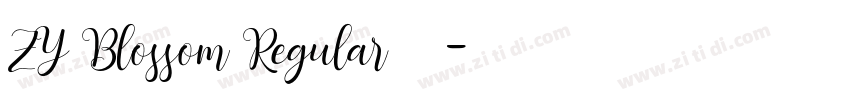 ZY Blossom Regular字体字体转换